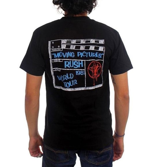Rush Moving Pictures 1981 Tour rock metal Official T-Shirt M NWT - Picture 4 of 5